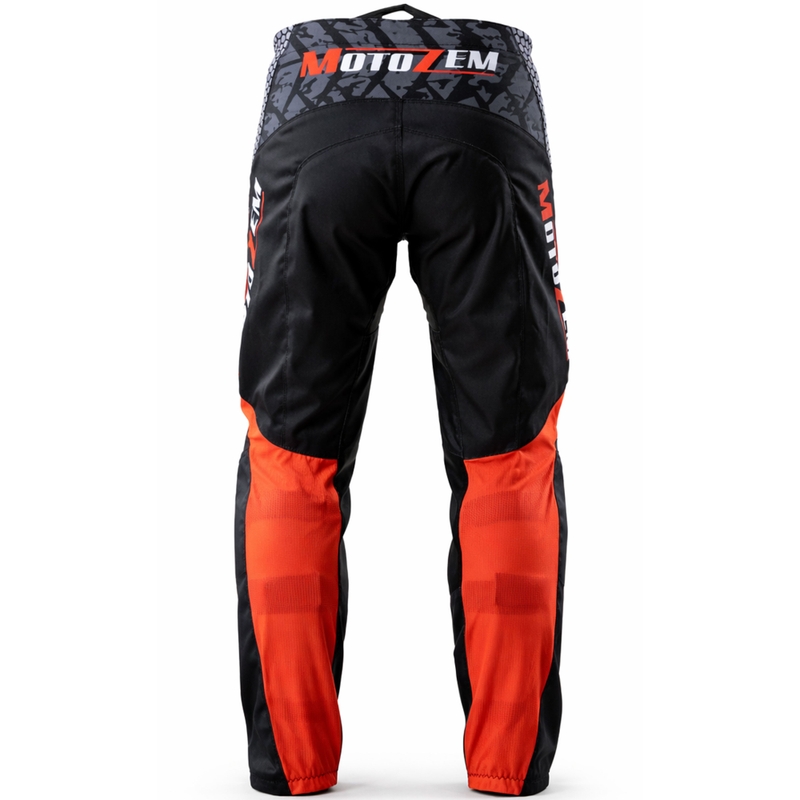 Παντελόνι motocross MotoZem Ground MX μαύρο-άσπρο-κόκκινο