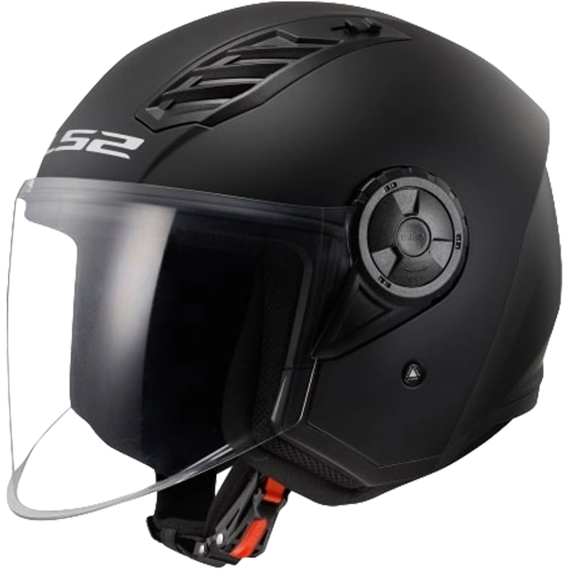 LS2 OF616 Airflow II Solid Matte Black Ανοιχτό κράνος μοτοσικλέτας