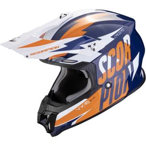Κράνος Motocross Scorpion VX-16 EVO AIR Slanter μπλε-πορτοκαλί προσφορά