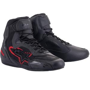 Alpinestars Faster-3 Rideknit Black-Dark Grey-Red μπότες μοτοσικλέτας