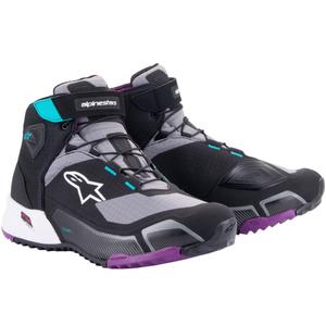 Alpinestars Γυναικείες μπότες μοτοσικλέτας Stella CR-X Drystar Black-Gray-Violet-Turquoise