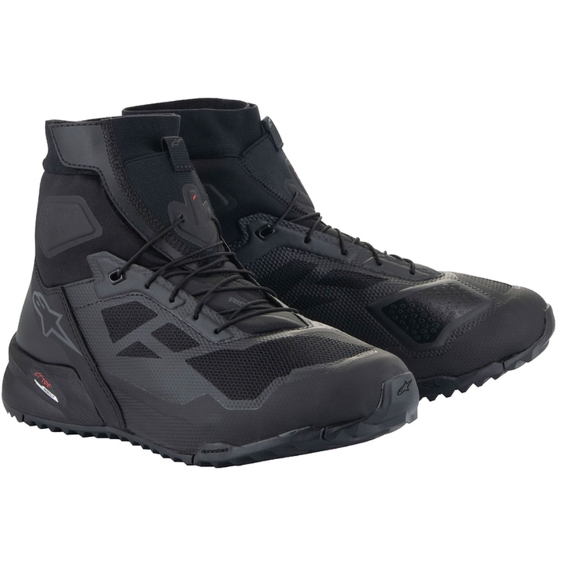 Alpinestars CR-1 μαύρες και σκούρες γκρι μπότες μοτοσικλέτας