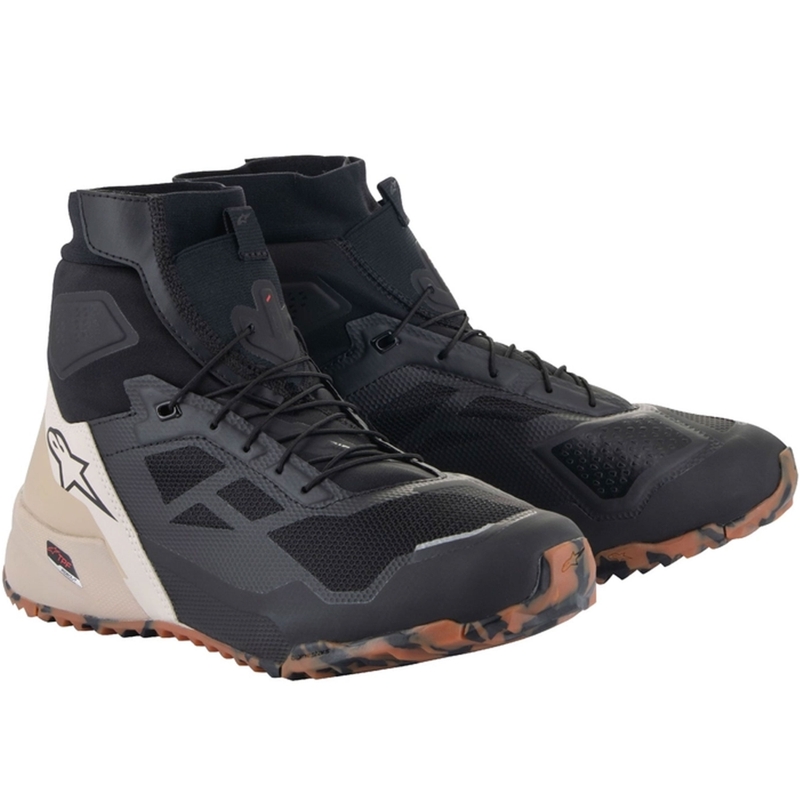 Alpinestars CR-1 μαύρες και ανοιχτές καφέ μπότες μοτοσικλέτας