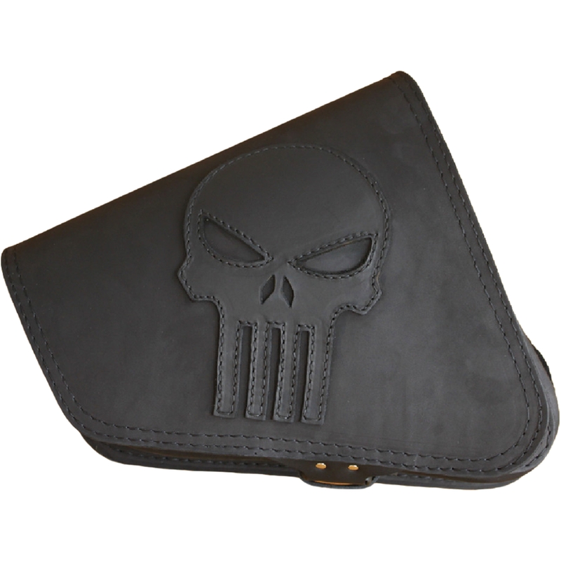 Δερμάτινη τσάντα μοτοσικλέτας RSA S571 Punisher HD Sportster μαύρη