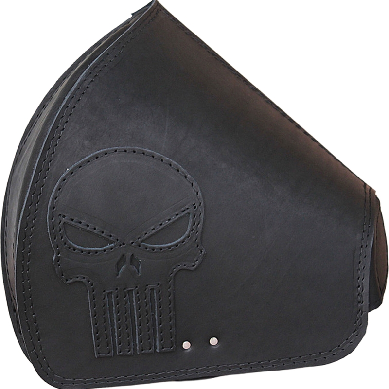 Δερμάτινη τσάντα μοτοσικλέτας RSA S641 Punisher HD Softail μαύρη