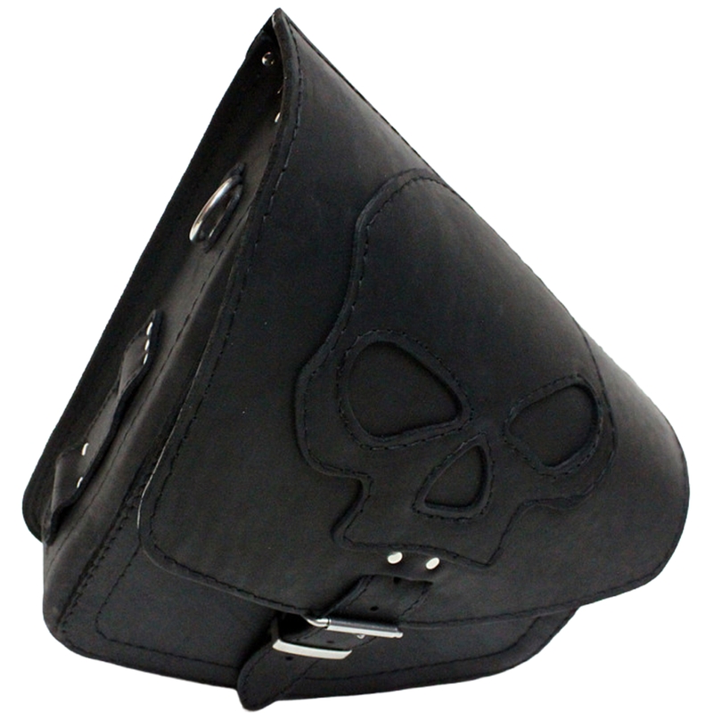 Δερμάτινη τσάντα μοτοσικλέτας RSA S66 Skull HD Softail μαύρη