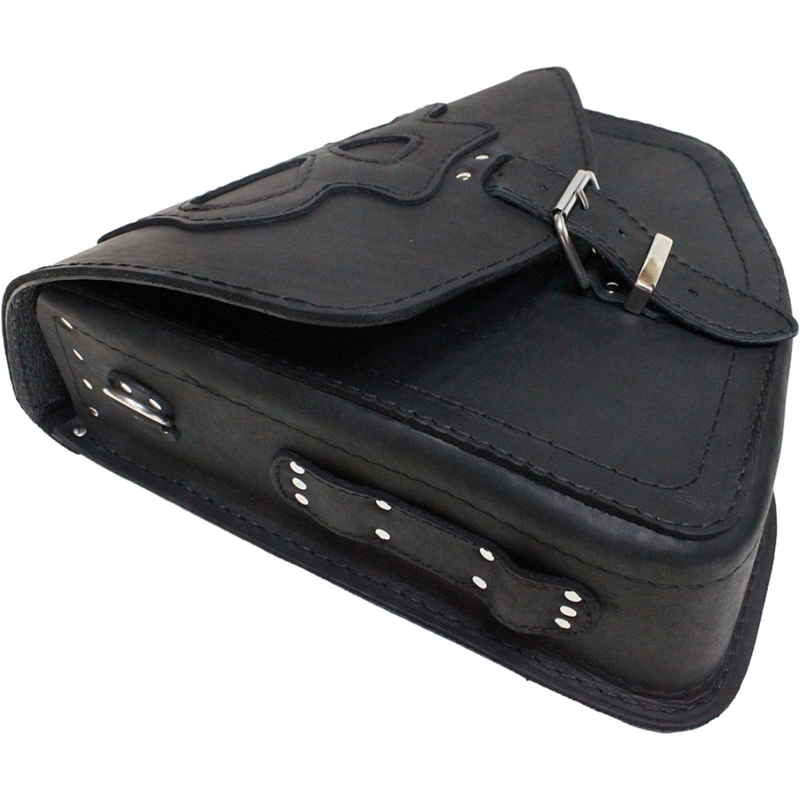 Δερμάτινη τσάντα μοτοσικλέτας RSA S66 Skull HD Softail μαύρη