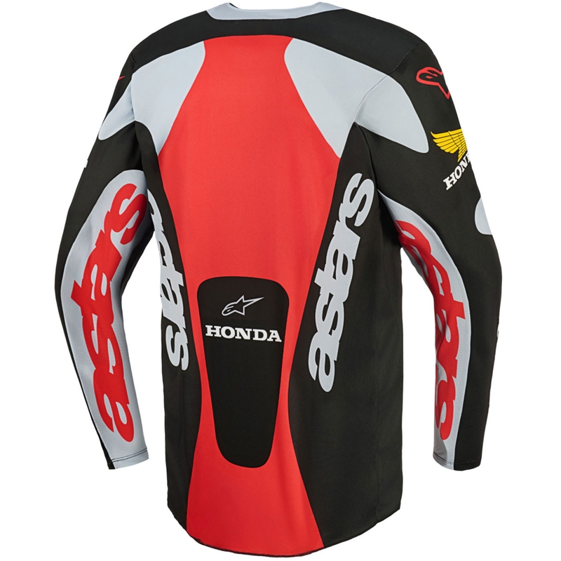 Φανέλα Alpinestars Racer Veil Honda motocross μαύρο-γκρι-κόκκινο-κίτρινο