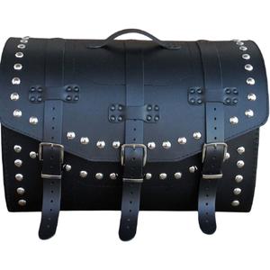 Δερμάτινη θήκη μοτοσικλέτας με κλειδαριά και πριτσίνια RSA K451 μαύρη