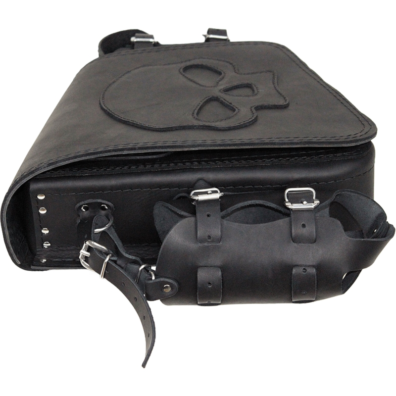 Δερμάτινη τσάντα μοτοσικλέτας RSA S494 Skull HD Softail μαύρη