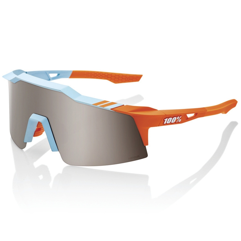 Γυαλιά ηλίου 100% SPEEDCRAFT SL Soft Tact, δύο τόνων, Hiper με ασημί φακό