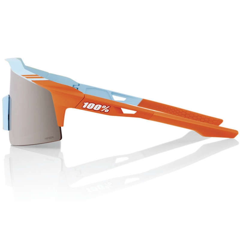 Γυαλιά ηλίου 100% SPEEDCRAFT SL Soft Tact, δύο τόνων, Hiper με ασημί φακό