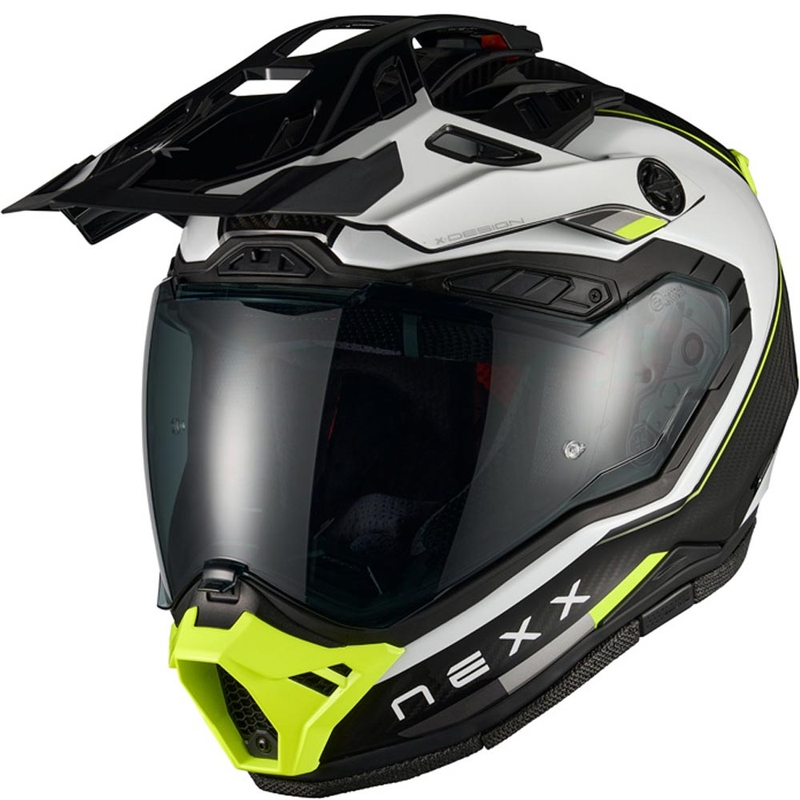 Κράνος μοτοσικλέτας enduro Nexx X.Rally Raid λευκό-φθοροκίτρινο