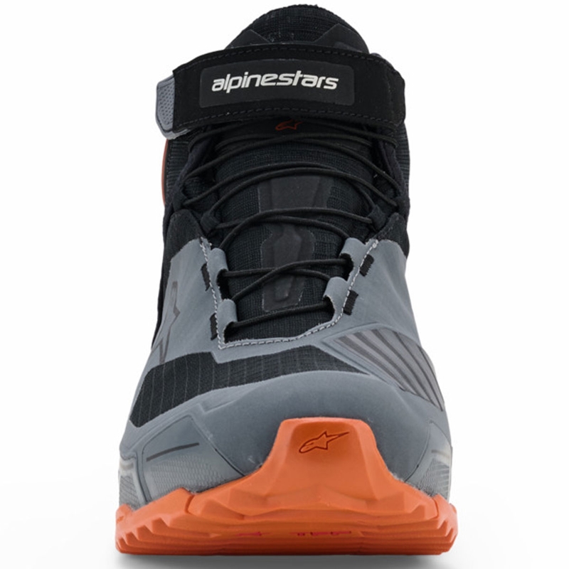 Μπότες μοτοσικλέτας Alpinestars CR-X Drystar μαύρο-σκούρο γκρι-πορτοκαλί