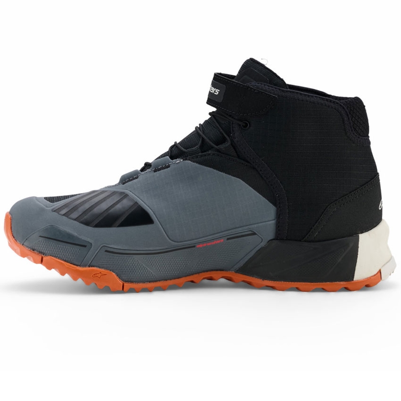 Μπότες μοτοσικλέτας Alpinestars CR-X Drystar μαύρο-σκούρο γκρι-πορτοκαλί