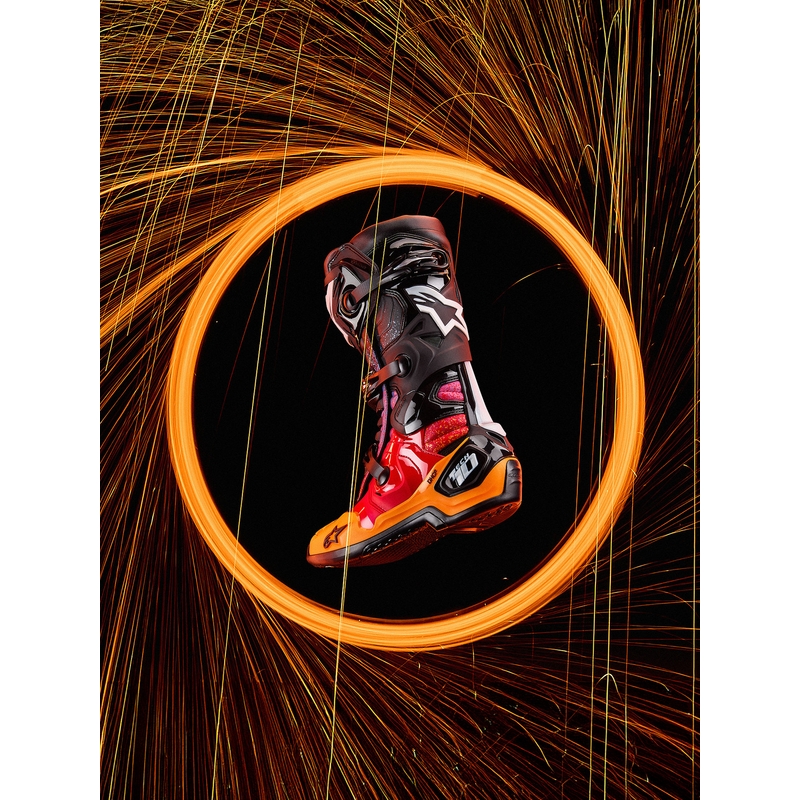 Μπότες μοτοσικλέτας Alpinestars Tech 10 Limited Edition Black Hole σε μαύρο χρώμα