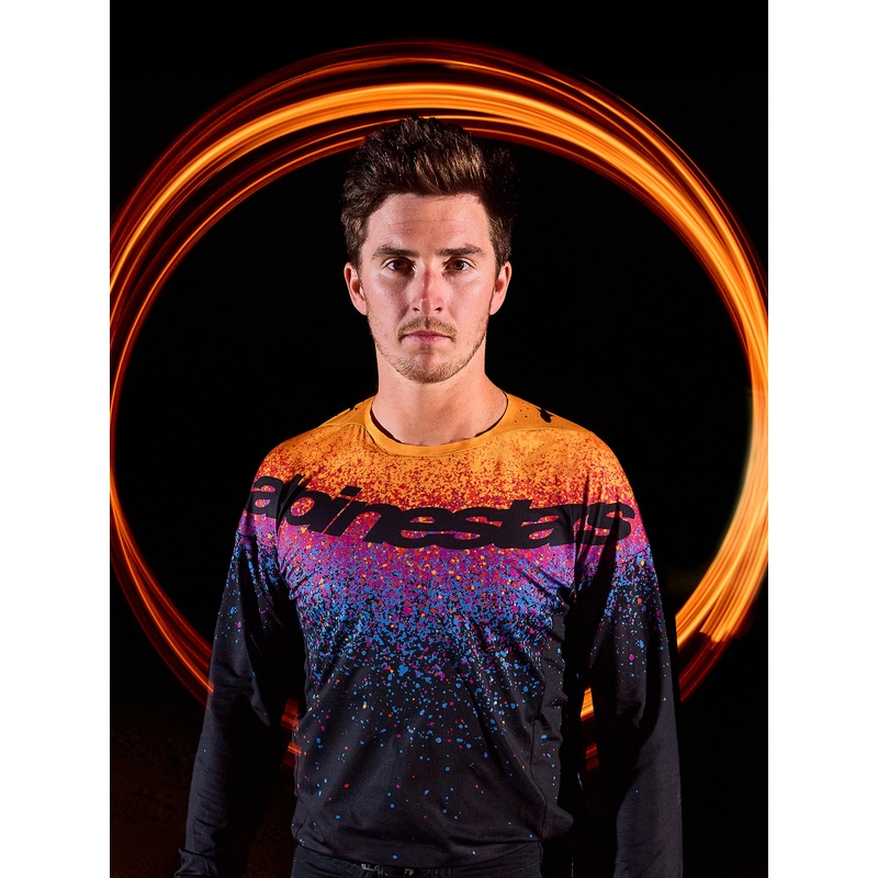 Μαύρη φανέλα motocross Black Hole περιορισμένης έκδοσης Alpinestars Supertech