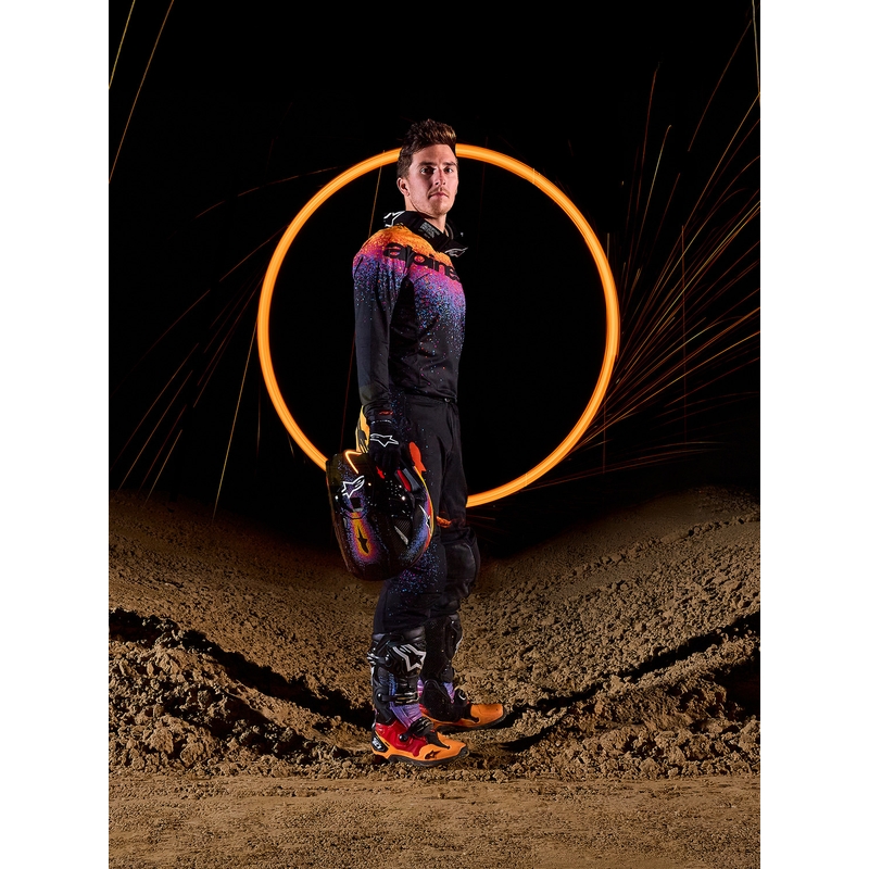 Μαύρη φανέλα motocross Black Hole περιορισμένης έκδοσης Alpinestars Supertech