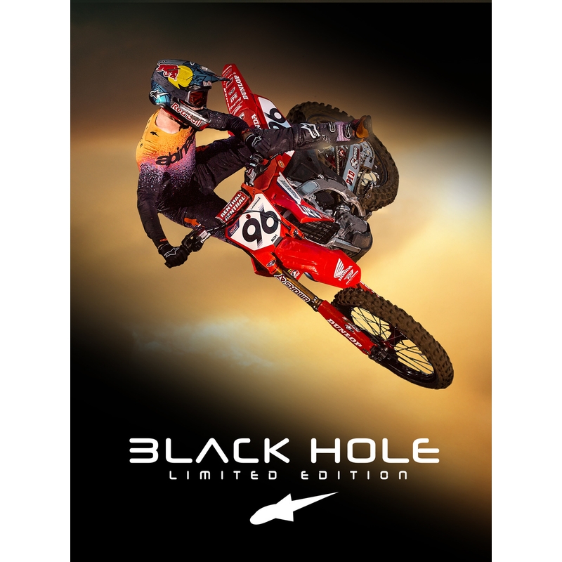 Κράνος motocross περιορισμένης έκδοσης Alpinestars Supertech S-M10 Black Hole μαύρου χρώματος
