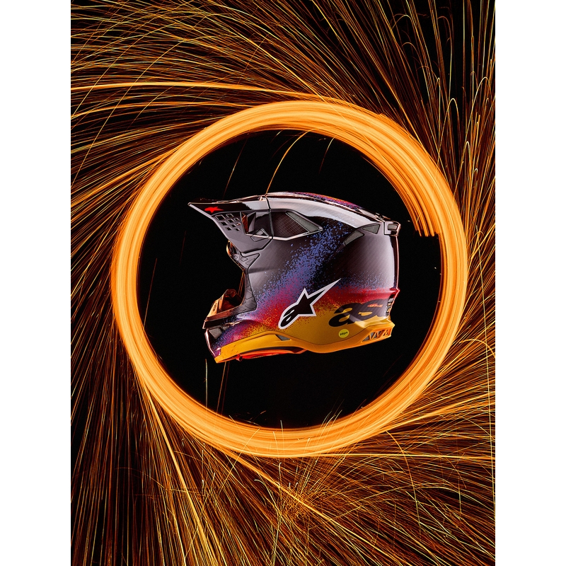 Κράνος motocross περιορισμένης έκδοσης Alpinestars Supertech S-M10 Black Hole μαύρου χρώματος