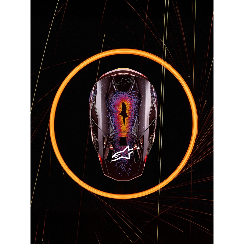 Κράνος motocross περιορισμένης έκδοσης Alpinestars Supertech S-M10 Black Hole μαύρου χρώματος