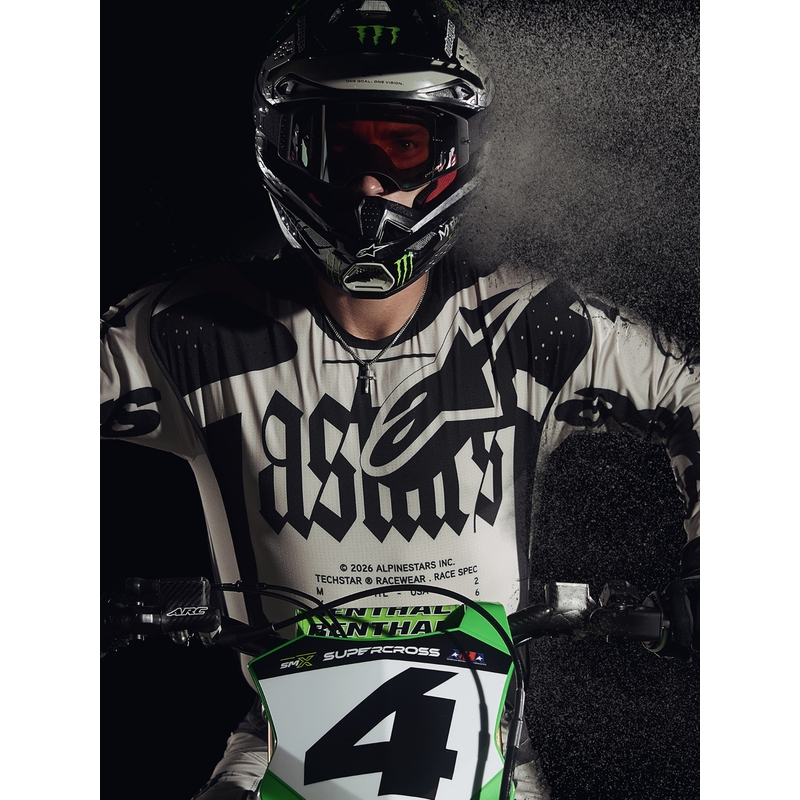 Φανέλα motocross περιορισμένης έκδοσης Alpinestars Techstar Wolf Dust σε μαύρο χρώμα