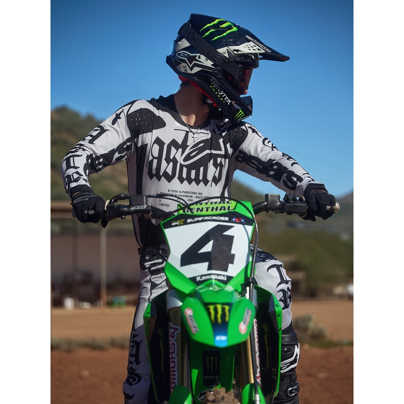 Φανέλα motocross περιορισμένης έκδοσης Alpinestars Techstar Wolf Dust σε μαύρο χρώμα