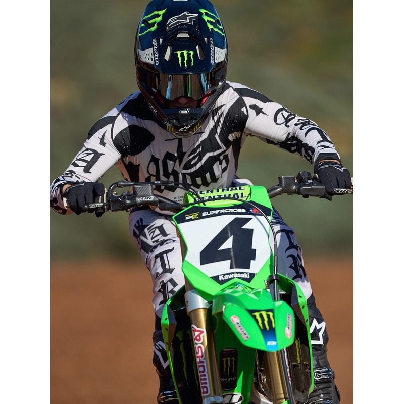 Φανέλα motocross περιορισμένης έκδοσης Alpinestars Techstar Wolf Dust σε μαύρο χρώμα