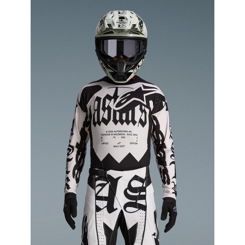Φανέλα motocross περιορισμένης έκδοσης Alpinestars Techstar Wolf Dust σε μαύρο χρώμα
