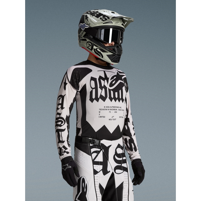 Φανέλα motocross περιορισμένης έκδοσης Alpinestars Techstar Wolf Dust σε μαύρο χρώμα