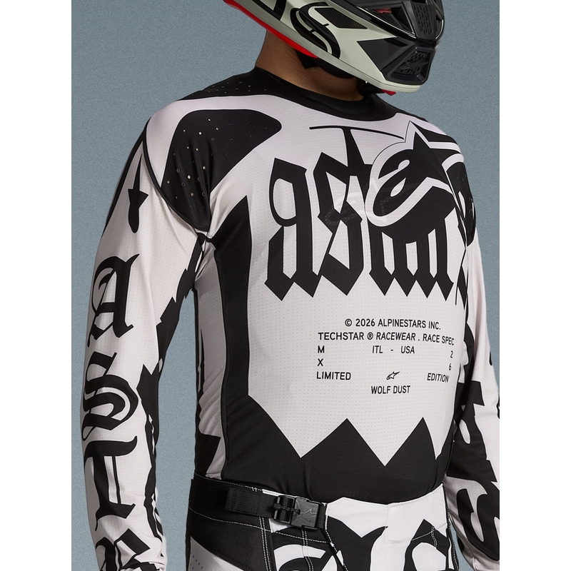 Φανέλα motocross περιορισμένης έκδοσης Alpinestars Techstar Wolf Dust σε μαύρο χρώμα
