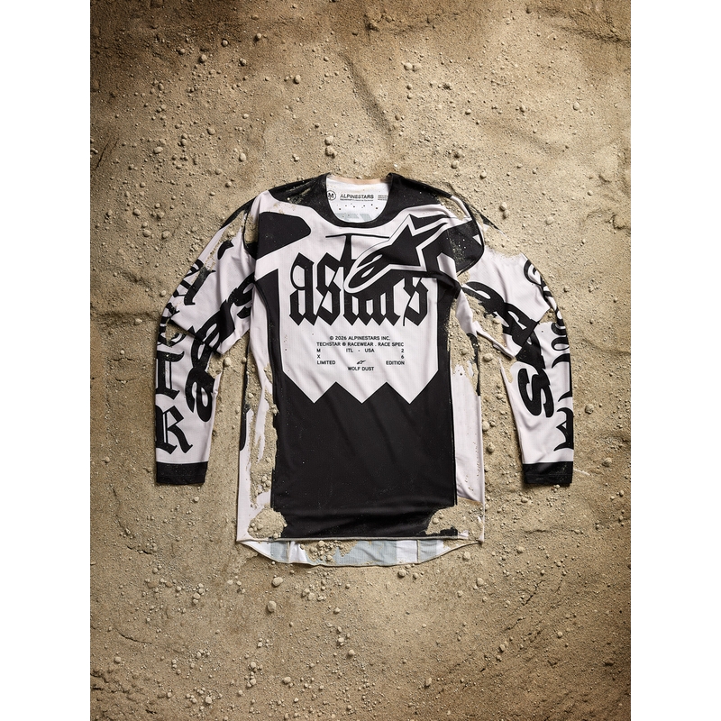 Φανέλα motocross περιορισμένης έκδοσης Alpinestars Techstar Wolf Dust σε μαύρο χρώμα