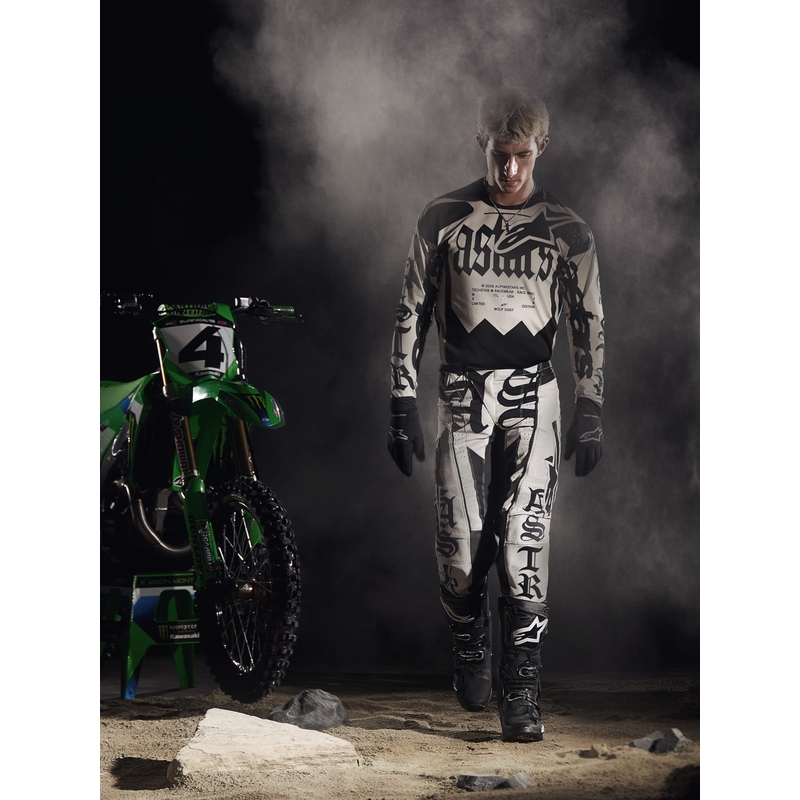 Παντελόνι motocross περιορισμένης έκδοσης Alpinestars Techstar Wolf Dust, μαύρο-άμμος