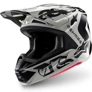 Κράνος motocross περιορισμένης έκδοσης Alpinestars Supertech S-M7 Wolf Dust σε μαύρο χρώμα