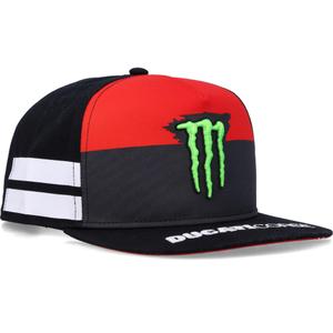 Καπέλο Ducati Monster White Stripes μαύρο-κόκκινο-λευκό