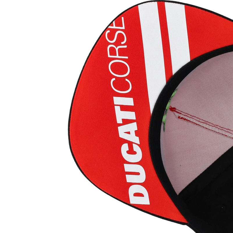 Καπέλο Ducati Monster White Stripes μαύρο-κόκκινο-λευκό
