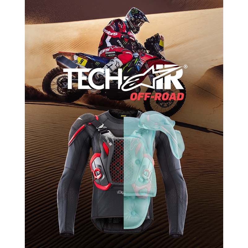 Γιλέκο μοτοσικλέτας με αερόσακο Alpinestars TECH-AIR®OFF-ROAD system μαύρο-κόκκινο
