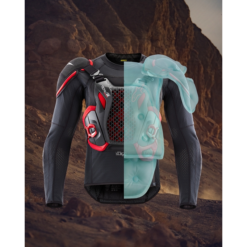 Γιλέκο μοτοσικλέτας με αερόσακο Alpinestars TECH-AIR®OFF-ROAD system μαύρο-κόκκινο
