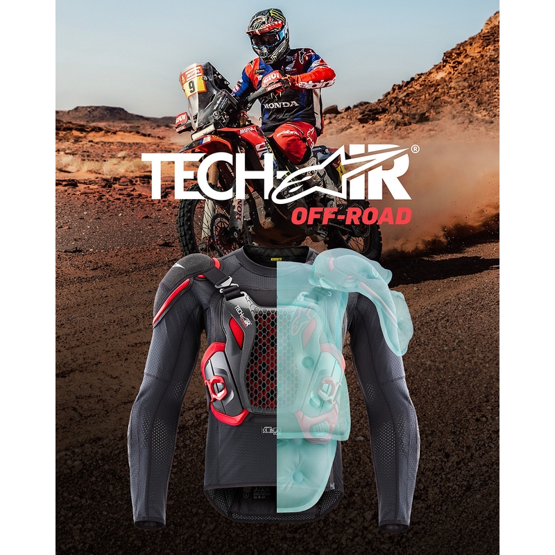 Γιλέκο μοτοσικλέτας με αερόσακο Alpinestars TECH-AIR®OFF-ROAD system μαύρο-κόκκινο
