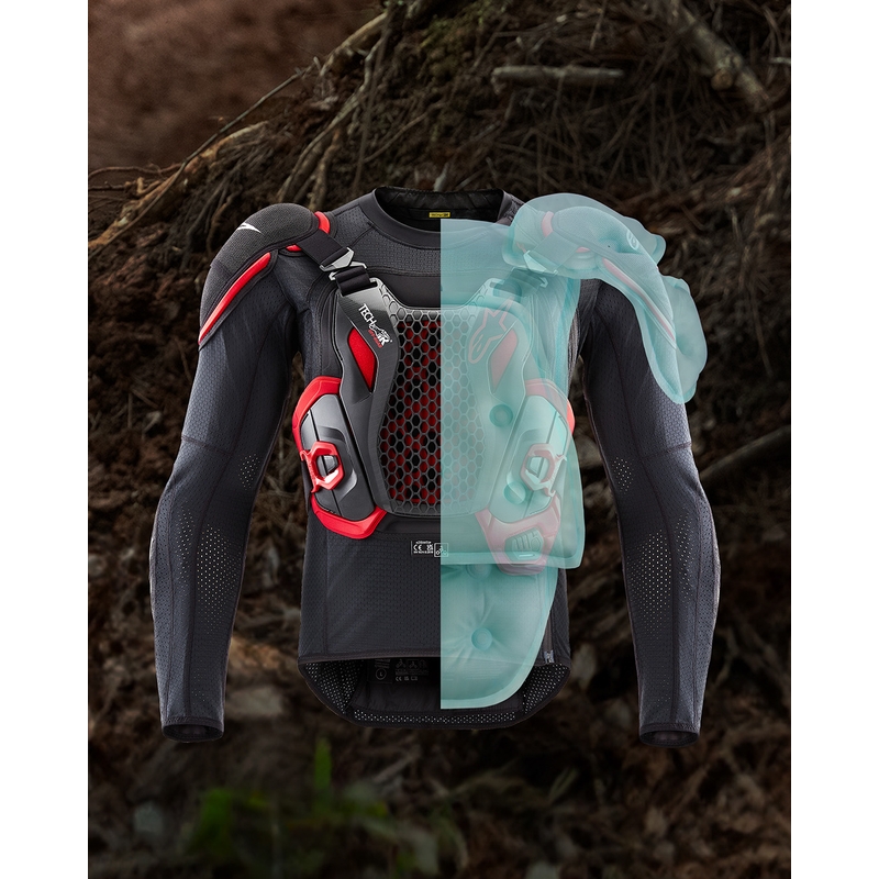 Γιλέκο μοτοσικλέτας με αερόσακο Alpinestars TECH-AIR®OFF-ROAD system μαύρο-κόκκινο