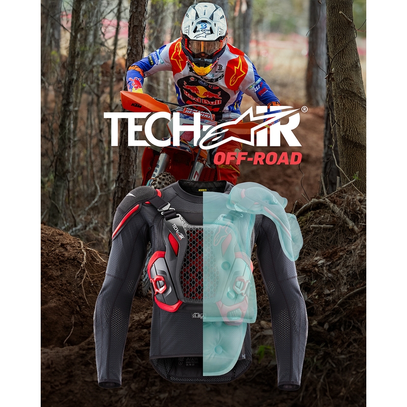 Γιλέκο μοτοσικλέτας με αερόσακο Alpinestars TECH-AIR®OFF-ROAD system μαύρο-κόκκινο