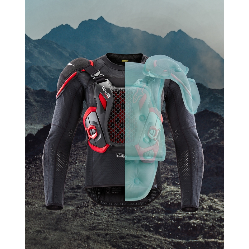 Γιλέκο μοτοσικλέτας με αερόσακο Alpinestars TECH-AIR®OFF-ROAD system μαύρο-κόκκινο