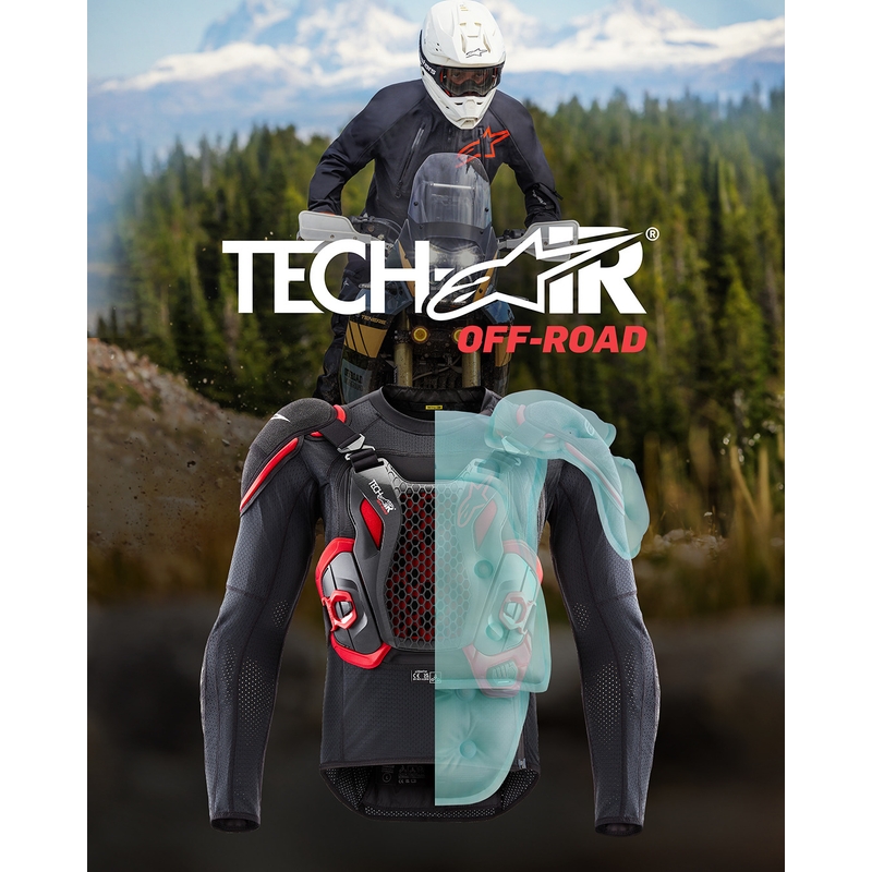 Γιλέκο μοτοσικλέτας με αερόσακο Alpinestars TECH-AIR®OFF-ROAD system μαύρο-κόκκινο