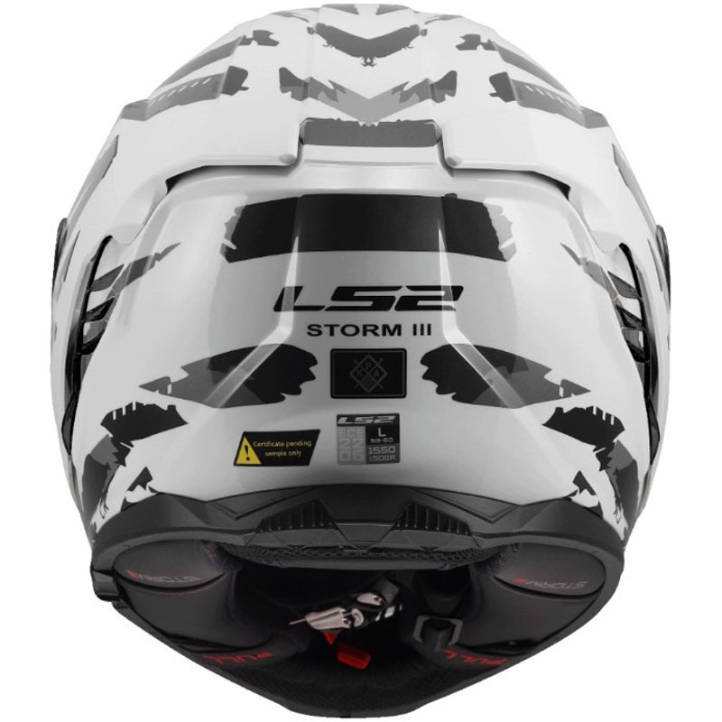 Κράνος μοτοσικλέτας full face LS2 FF818 Storm III Kaos λευκό-γκρι