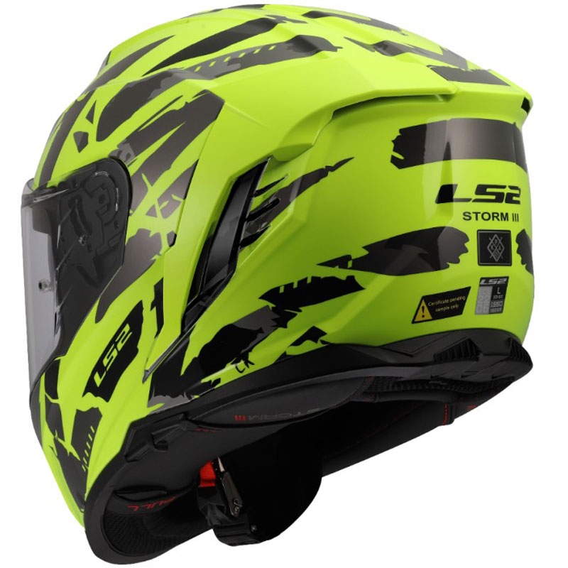 Κράνος μοτοσικλέτας full face LS2 FF818 Storm III Kaos κίτρινο