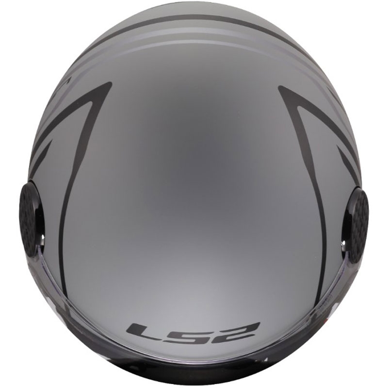 Κράνος μοτοσικλέτας ανοιχτού τύπου LS2 OF558 Sphere Lux II Minimum μαύρο-γκρι