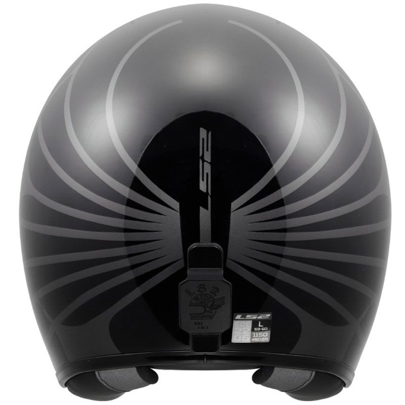 Κράνος μοτοσικλέτας ανοιχτού τύπου LS2 OF601 Bob II Cosmic γυαλιστερό μαύρο-γκρι