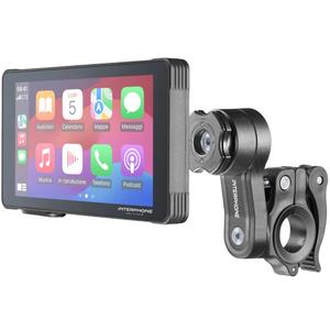 Οθόνη τηλεφώνου μοτοσικλέτας με αντικατοπτρισμό και προστατευτικό γυαλί Interphone RideSync μαύρο