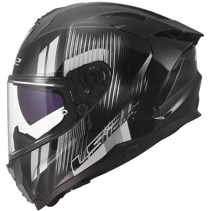 Κράνος μοτοσικλέτας full-face LS2 FF817 Challenger II Nitro γυαλιστερό μαύρο-γκρι