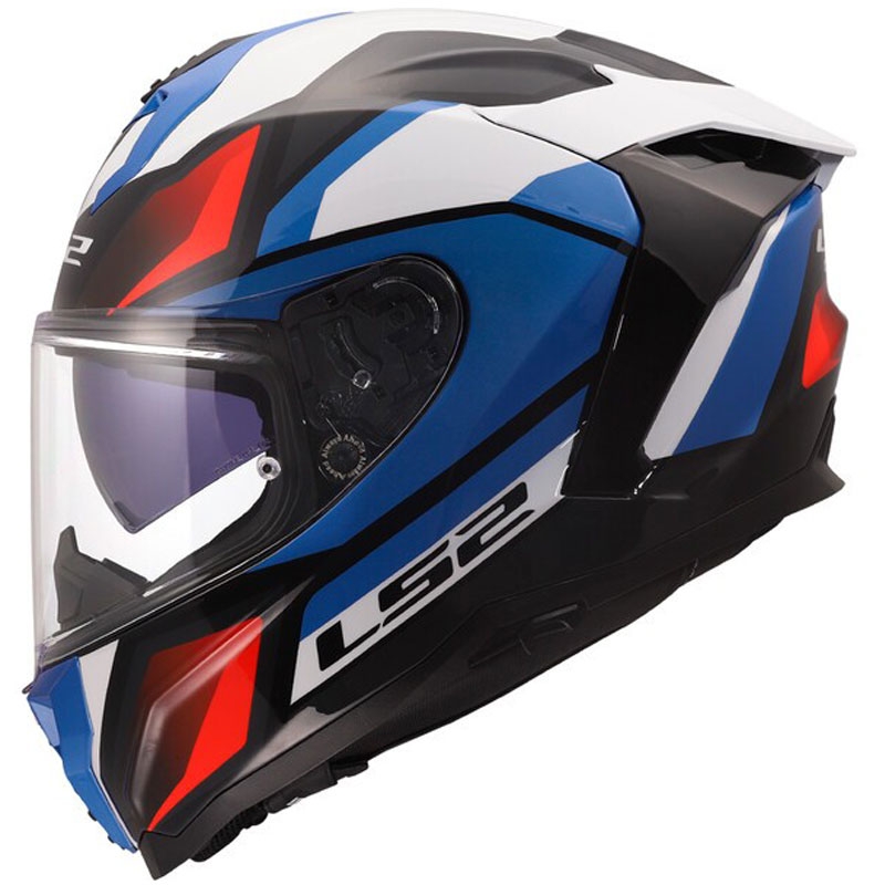 Κράνος μοτοσικλέτας full-face LS2 FF817 Challenger II Viper γυαλιστερό λευκό-μπλε-κόκκινο